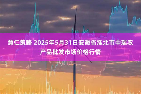 慧仁策略 2025年5月31日安徽省淮北市中瑞农产品批发市场价格行情
