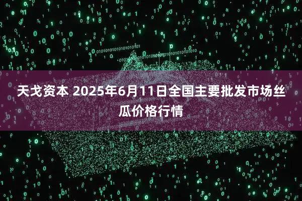 天戈资本 2025年6月11日全国主要批发市场丝瓜价格行情